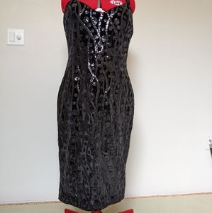 Elegant Black Sequin Dress